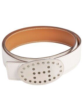 Hermes Belt Leather Reversible Evelyne Logo